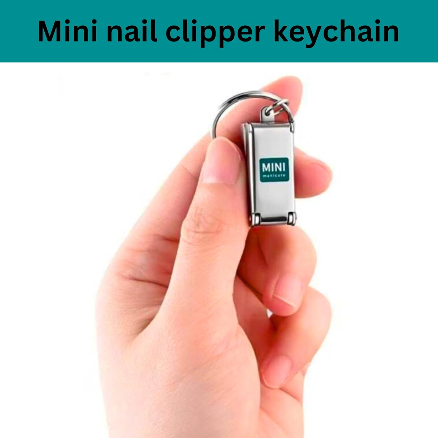 Mini Nail Clippers Keychain, Small Foldable Portable Travel Size Nail Cutter Keyring for Men Women Unisex, Compact Pocket Folding image number 6