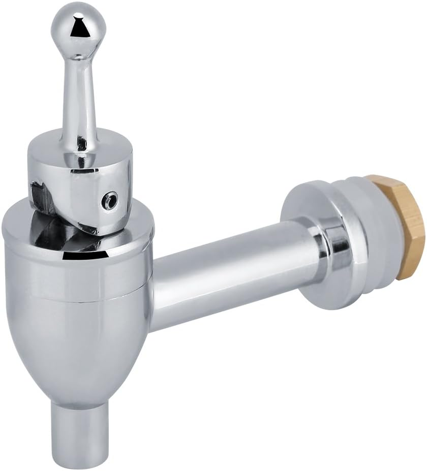 Copper Faucet Tap Dispenser Water Dispenser Replacement Faucet for Wine Beer Beverage Drink Dispenser Replacement Spigot(Chrome 12Mm) image number 5