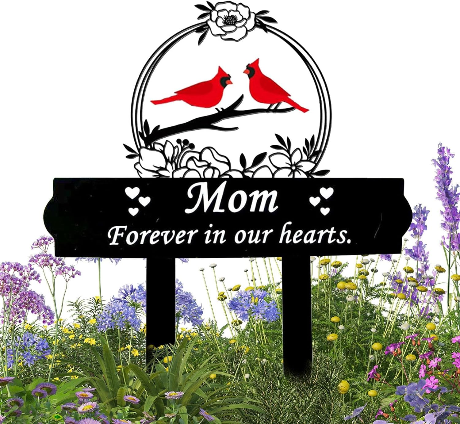 Grave Decorations for Cemetery,Metal Memorial Grave Marker - Elegant Large Grave Decor, Multipurpose Decor for Garden, Lawn, Cemetery, Funeral