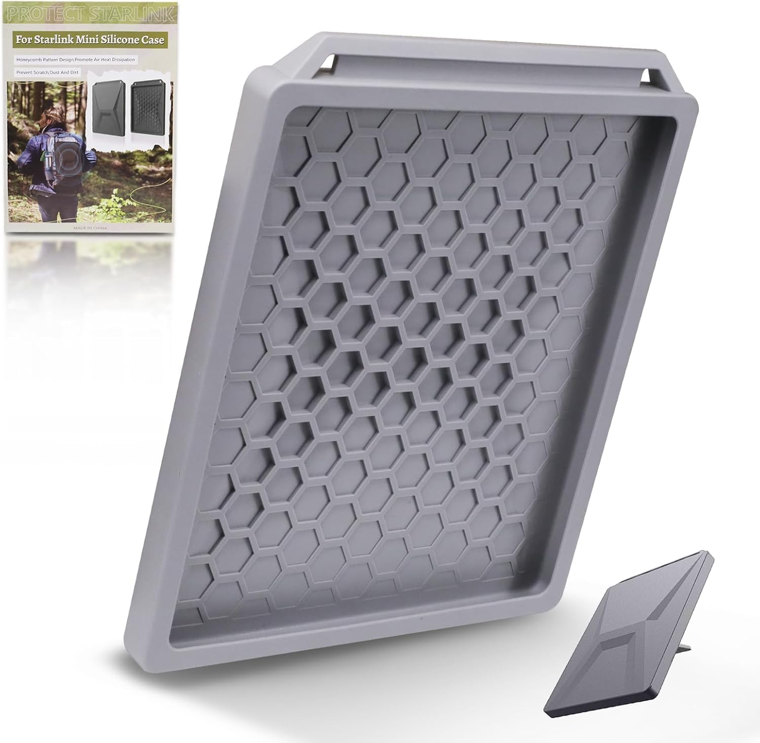 Daboot Starlink Mini Protector - Star Link Mini Case Silicone Cover for Mini Starlink Dishy Accessories Outdoor Travel Anti-Bump and Anti-Drop (White)