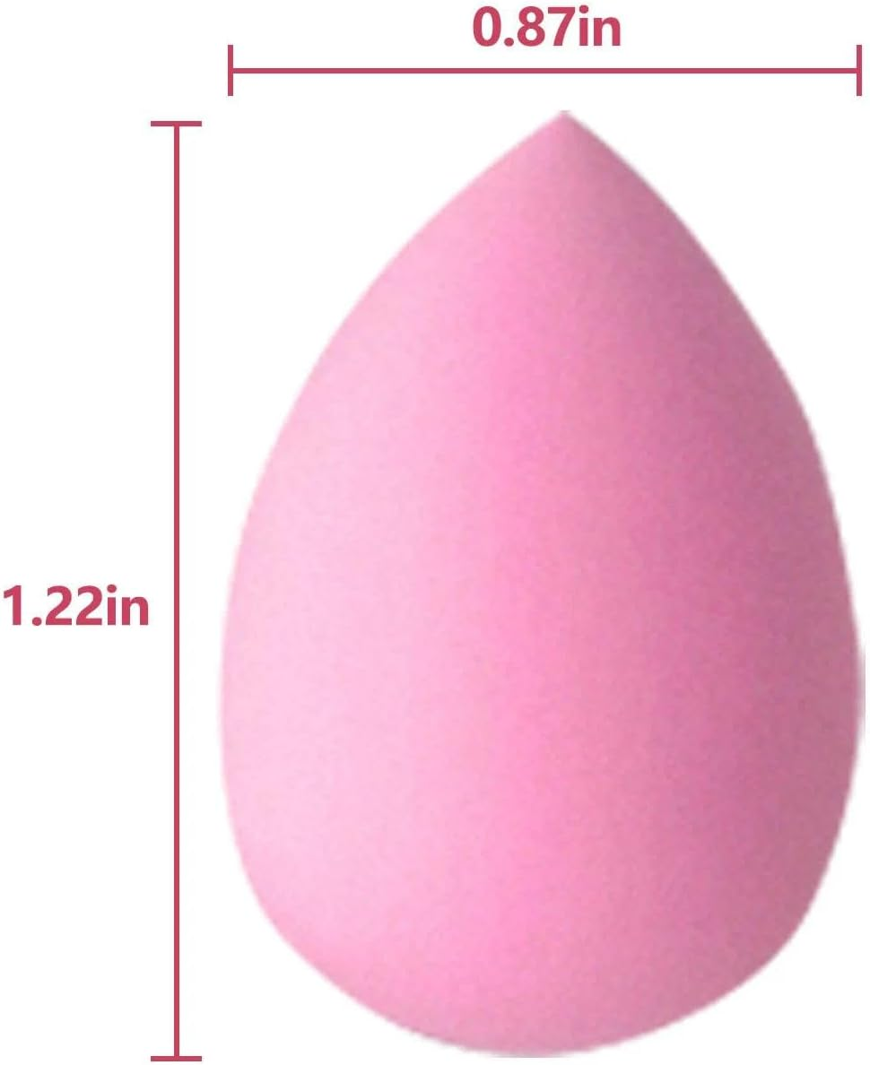 Unron Makeup Sponge Set Blender Sponges 7 Pcs for Liquid, Cream, and Powder, Multi-Colored with 1 Mini Makeup Sponge Pink