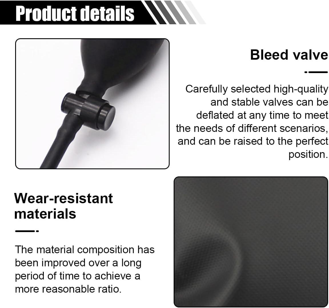 Air Wedge Pump, Professional Leveling Alignment Tool, Auto Adjustable Inflatable Air Shim Bag, Max Load 300LB Air Wedge Bag Pump for Car, Home Use, Door, Window (2PCS) image number 4