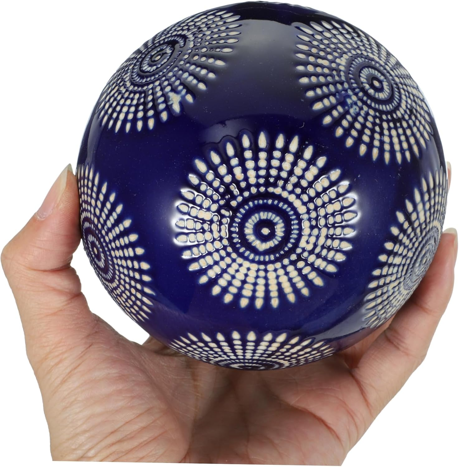 BESPORTBLE 3Pcs Decorative Ceramic Porcelain Balls Floating Orb Spheres for Bowl Vase Home Decor for Water Display Random Style image number 4