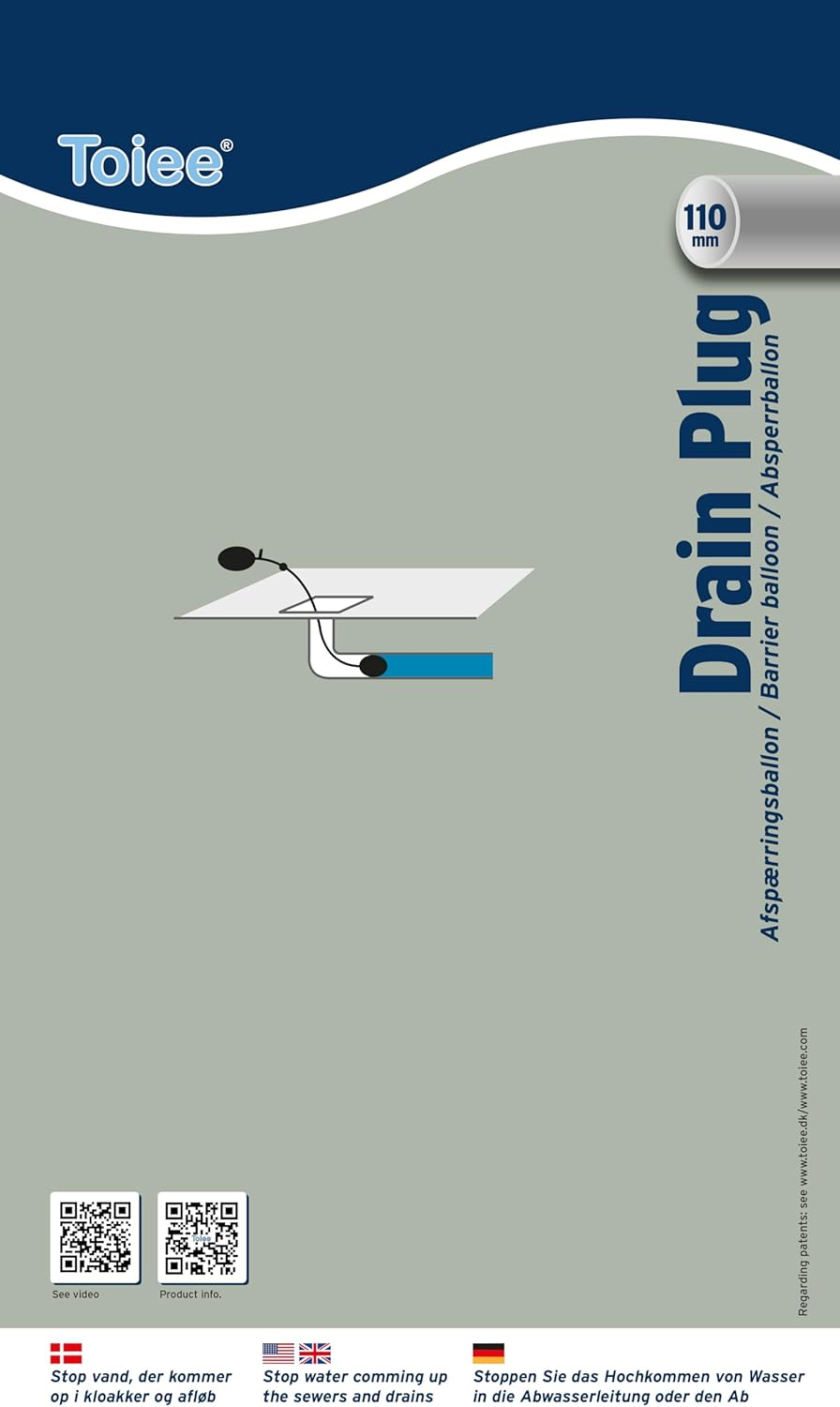 Drain Plug (40/50 Mm). Inflatable Pipe Plug, Pipe Closure. the Toiee Drain Plug with Pump, 85 Cm Hose and Balloon. Stop the Rising of Water into the Sewer Pipe or Drain image number 4