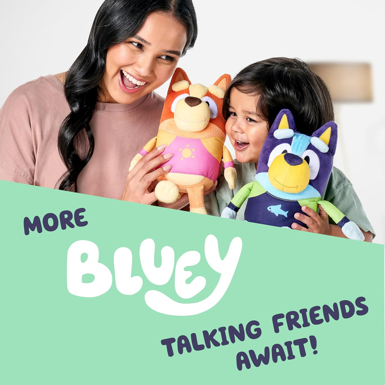 Bluey Chattermax 25.4Cm (10") Plush Toy Press the Belly to Hear Sound Effects and Record Your Voice image number 2