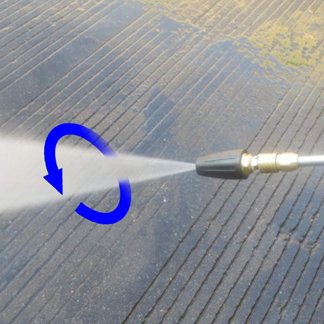 M Mingle Turbo Nozzle for Pressure Washer, Rotating Nozzle and 5 Tips, 1/4 Inch Quick Connect, 3600 PSI, Orifice 3.0 image number 1