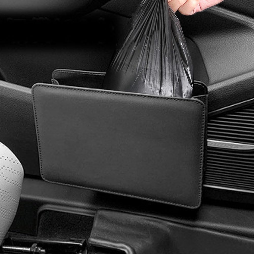 Car Hanging Trash Can for Car Door, Foldable Car Trash Can with 2 Roll Garbage Bags image number 3