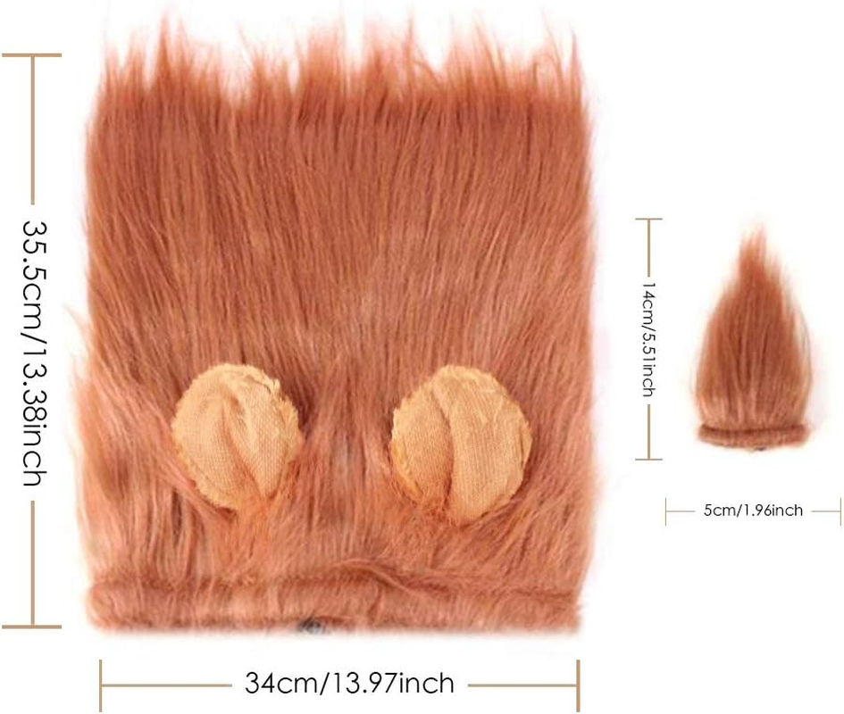GALOPAR Lion Mane for Dogs Realistic Lion Wig Dog Lion Costume, Halloween Christmas Funny Dog Costumes Photo Shoots Entertainment, Suitable for Medium and Large Sized Dogs image number 2
