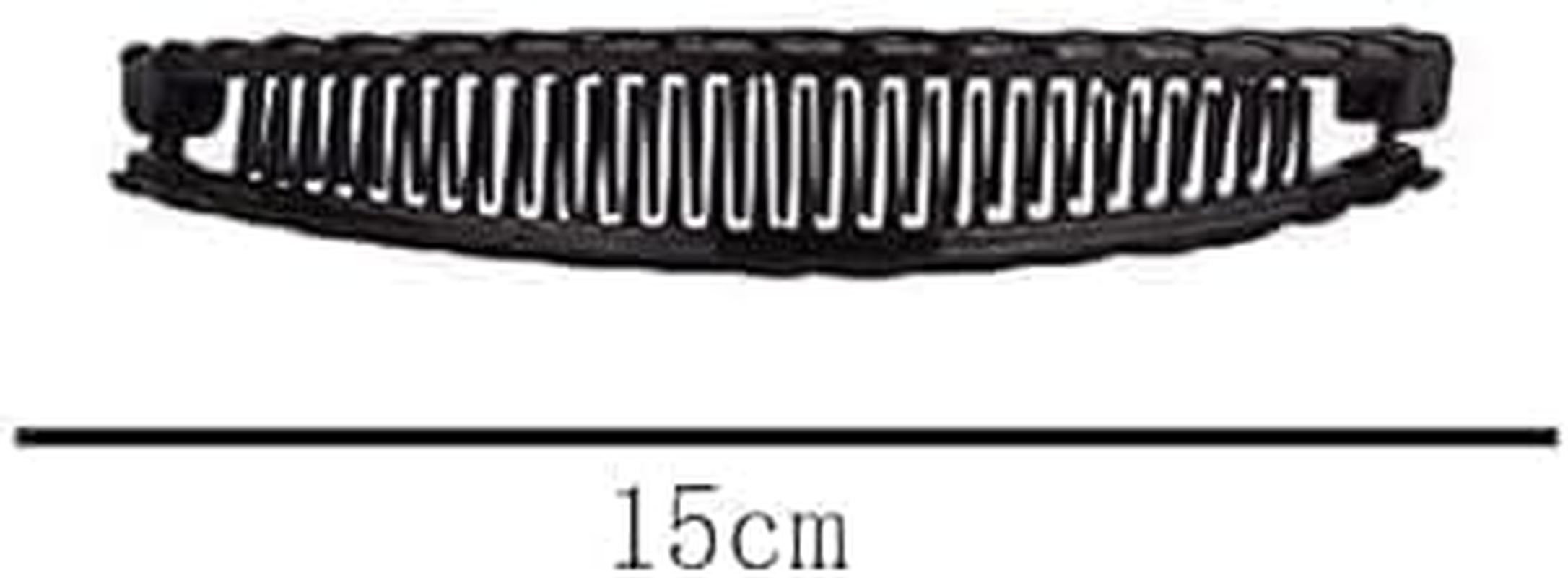 2 Pcs Large Banana Clips Fish Clips Long Hair Clips Banana Fish Clip Comb Grip Hair Accessories (One Black and One Brown) image number 1