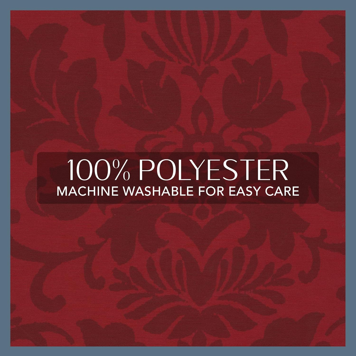 Elrene Home Fashions Antonia Blackout Rod Pocket/Back Tab Window Curtain Panel, Fabric, Rouge, 52" X 36" (1 Valance) image number 6