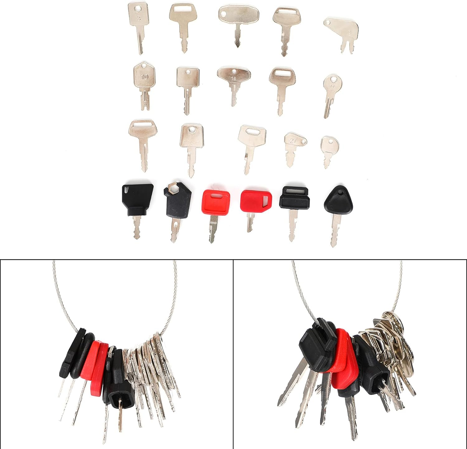 Artudatech Key Set 21 Heavy Construction Equipment Ignition Key Set for J-D CAT KO-MA-TSU J-C-B image number 6