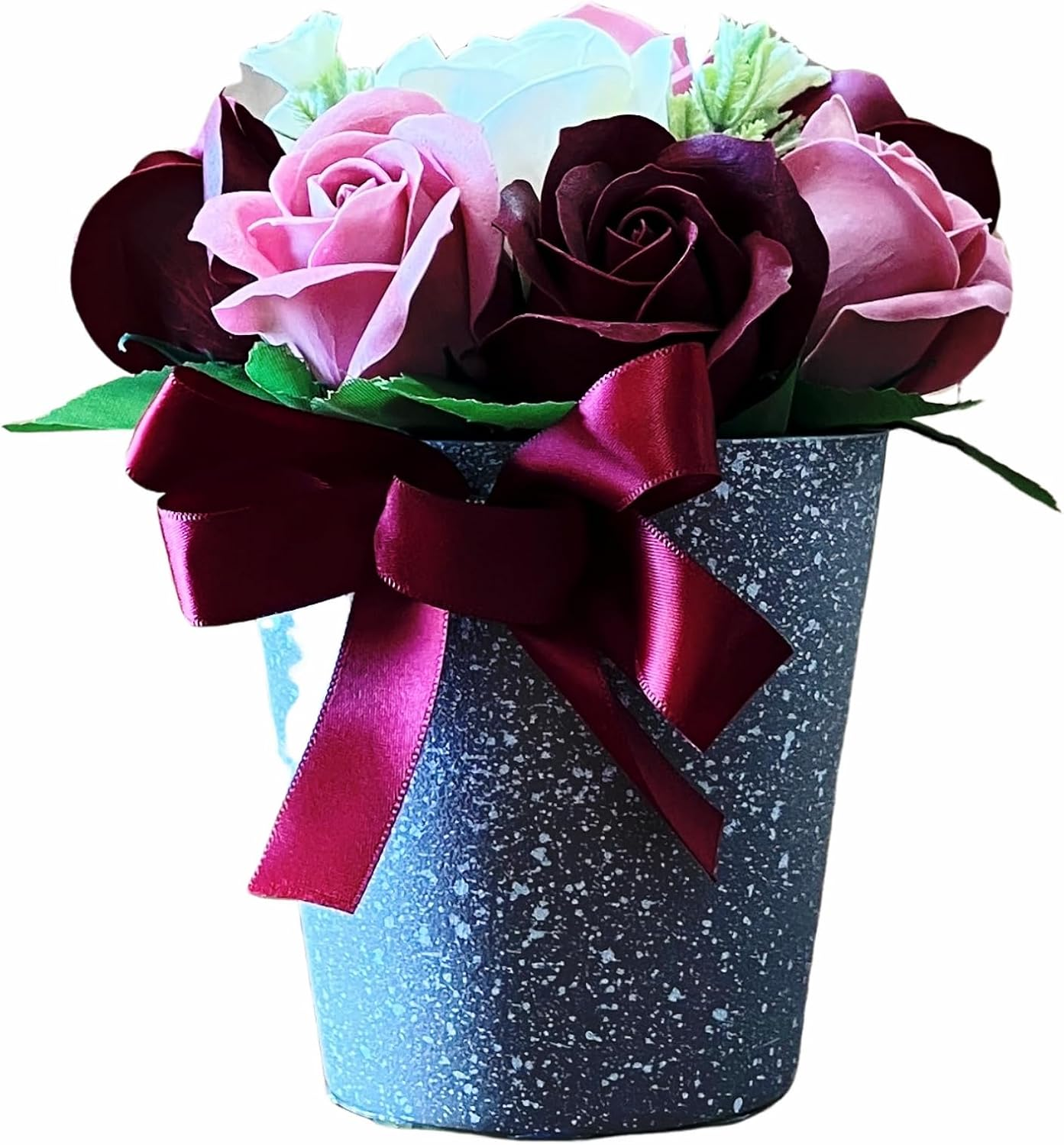 Q-FLA 786167 Soap Flower Bath Salt, Arrangement, MG, Romantic Mauve Gift, Gift image number 3