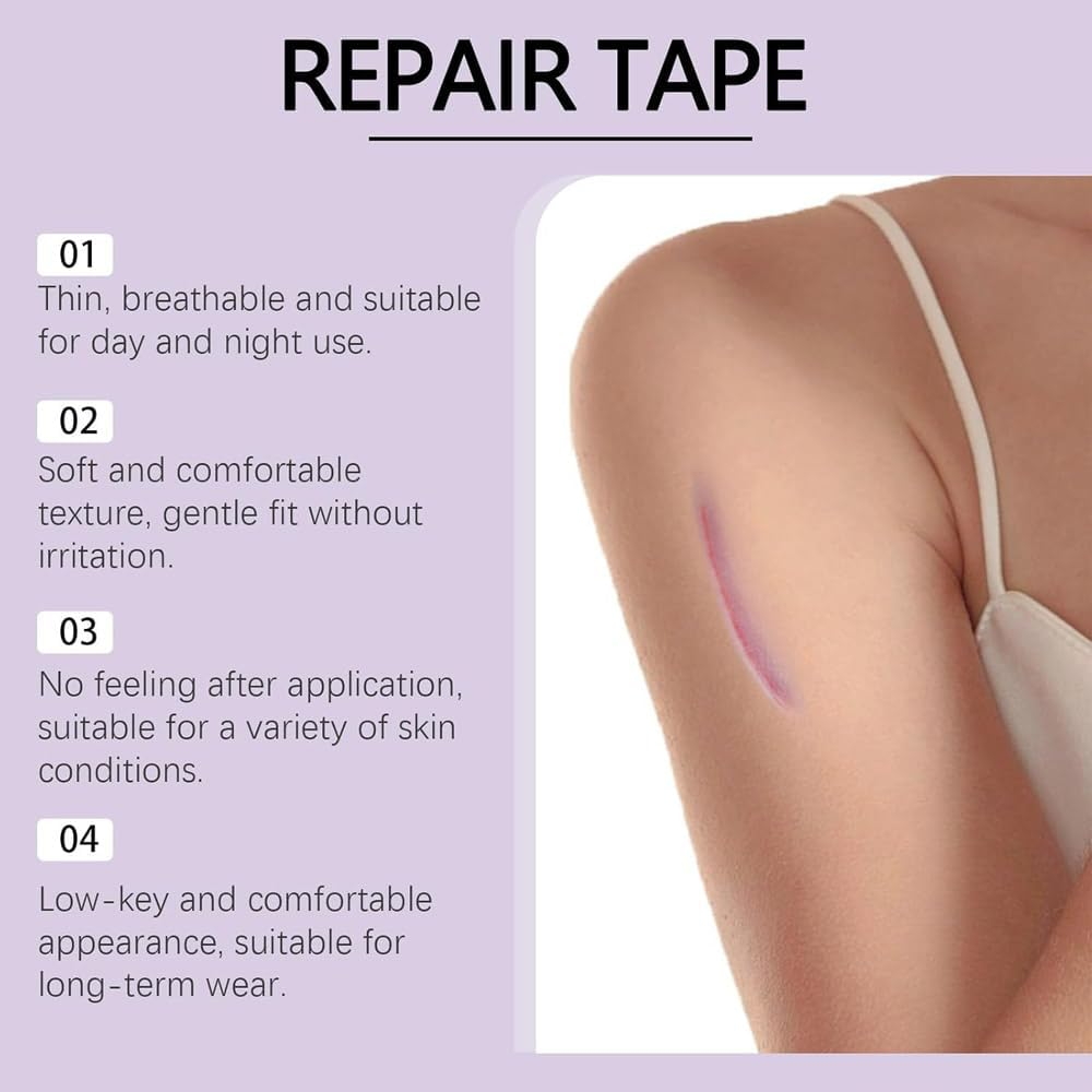 2Pcs Hyaluronic Acid Nano Repair Tape,Silicone Tape for Face Wrinkles,Reusable Sheets,For All Skin Types image number 1