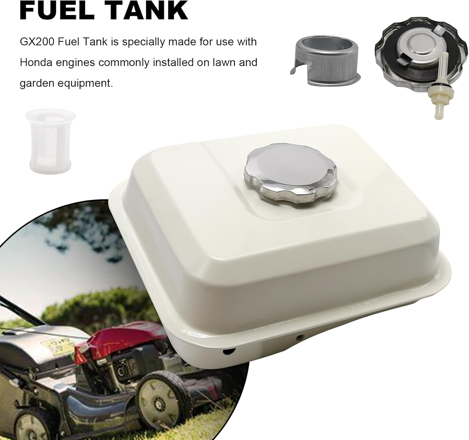 Fuel Gas Tank Cap Filter 17510-ZE1-030ZA, Replacement for Honda Engines Motors GX120 GX140 GX160 GX200 5.5-6.5Hp image number 4