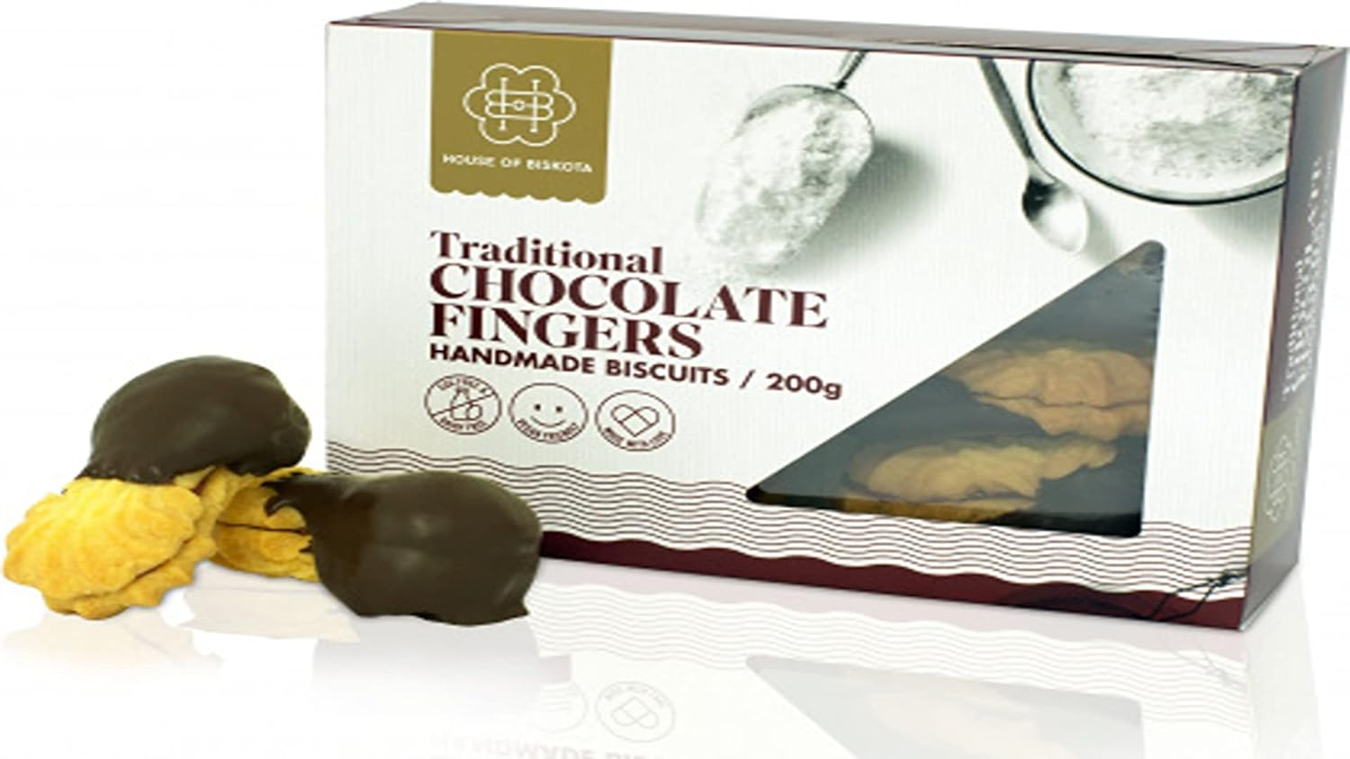 House of Biskota Traditional Chocolate Fingers Biscuits 200 G image number 1