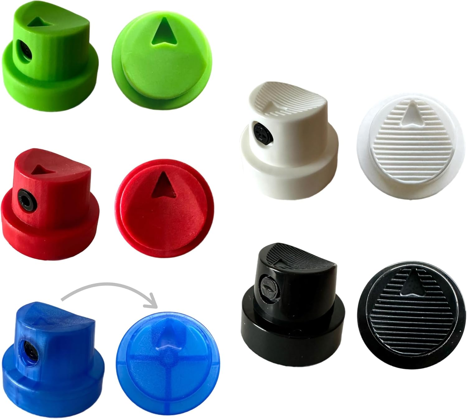 6Pc (1 Pk) Replacement Female Spray Paint Caps Variety Pack Aerosol Spray Can Cap Tips Nozzles DIY Home Improvement Projects Pro Tagger Artists Art Street Art Tips - Made in USA image number 5