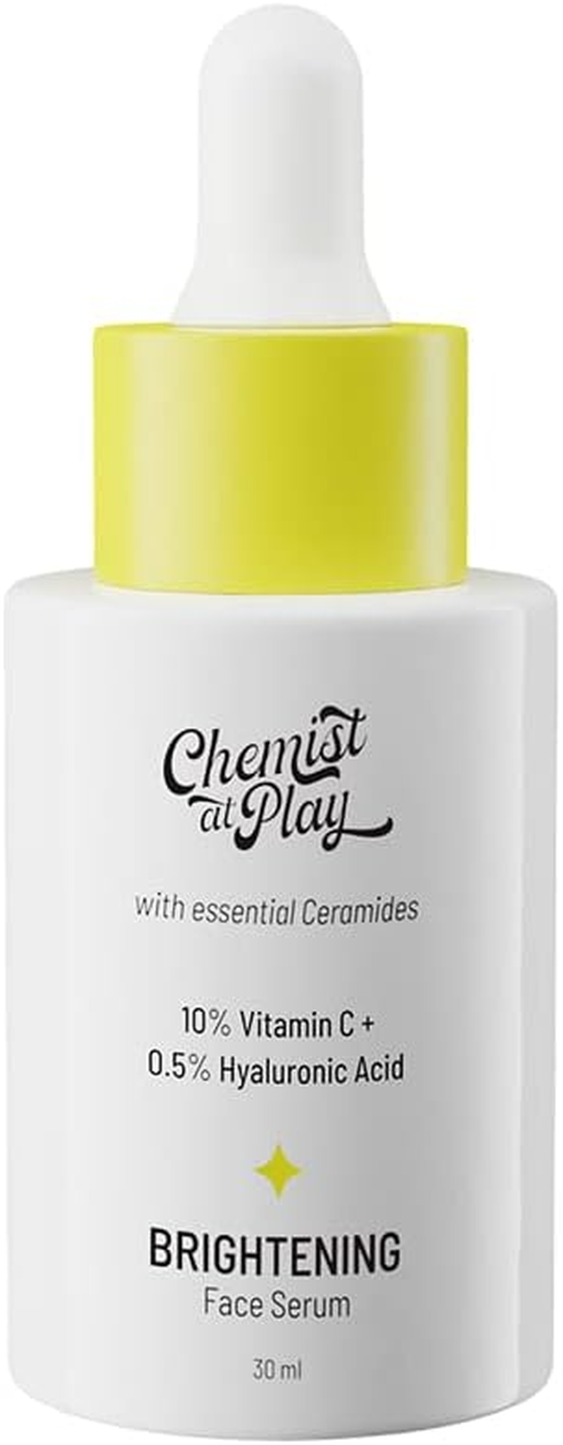 Chemist at Play 10% Vitamin C Skin Brightening Face Serum Even Skin Tone and Glow Treats Hyperpigmentation and Fades Facial Spots Contains Hyaluronic Acid and Ceramides for Combination Skin 30Ml image number 4