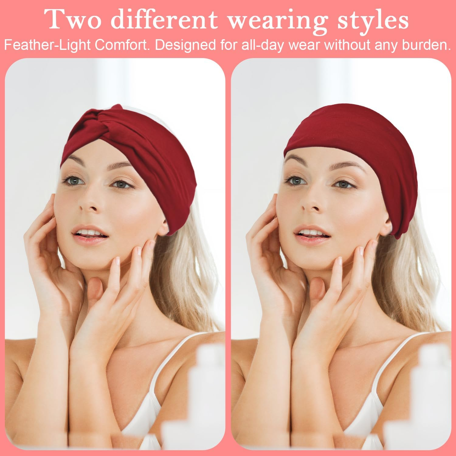 4 Pcs Headband, Headbands for Women'S Hair Stretchy Head Band for Doing Workout Yoga Makeup Running Breathable Hair Band Sweat Wicking image number 6