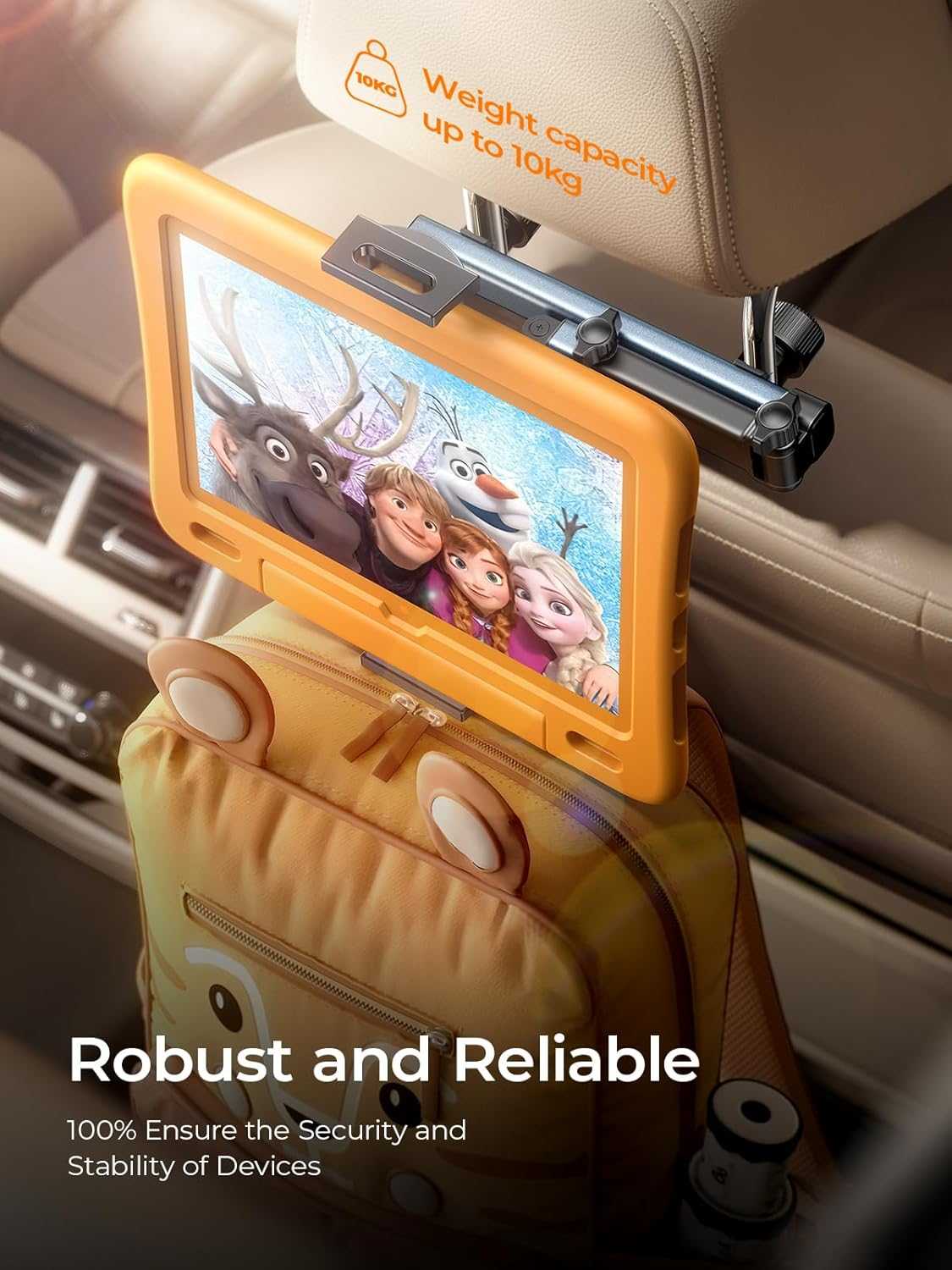 LISEN 3 in 1 for Ipad Holder for Car Accessories for Women Interior Road Trip Essentials Camping Tablet Holder Backseat Car Organizer Car TV for Backseat Headrest Ipad Car Mount Kids Fire Tablet