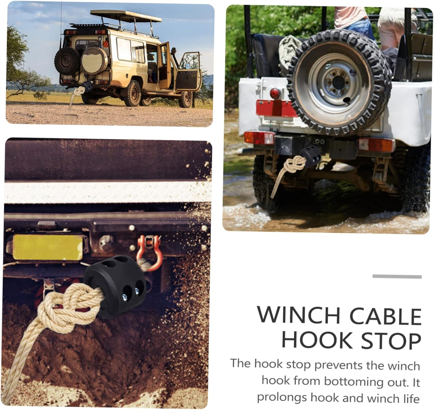 DOITOOL Winch Hook Stop Rubber Cable Stopper for ATV Winch Hook Stop Compatible Trucks Trailers Off-Road Vehicles Camping Accessories image number 5