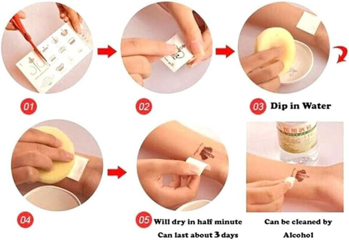 10 Sheets Temporary Tattoo Stickers, Waterproof Lace Pattern Tattoos Mystery Flower Body Art Sticker for Women Girls DIY Body Face Arms Legs,Waterproof Fake Tattoos Temporary Tattoo Kits image number 1