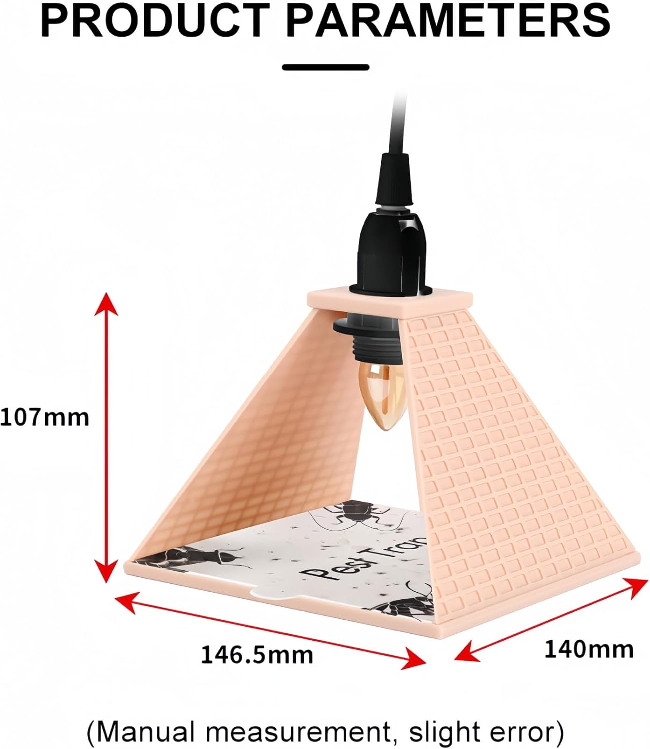 2PCS Indoor Plug-In Insect Trap, Multi-Functional Night Light, Indoor Mosquito and Fly Trap, Suitable for Bedrooms, Living Rooms, Dormitories, Etc. (Pyramid-Shaped) image number 1