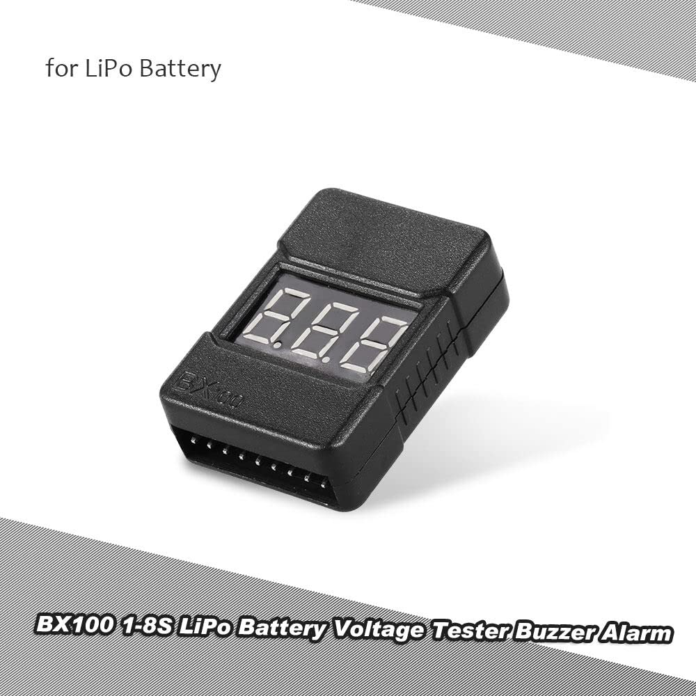 BX100 1-8S Lipo Battery Voltage Tester Low Voltage Buzzer Alarm with LED Indicator image number 3