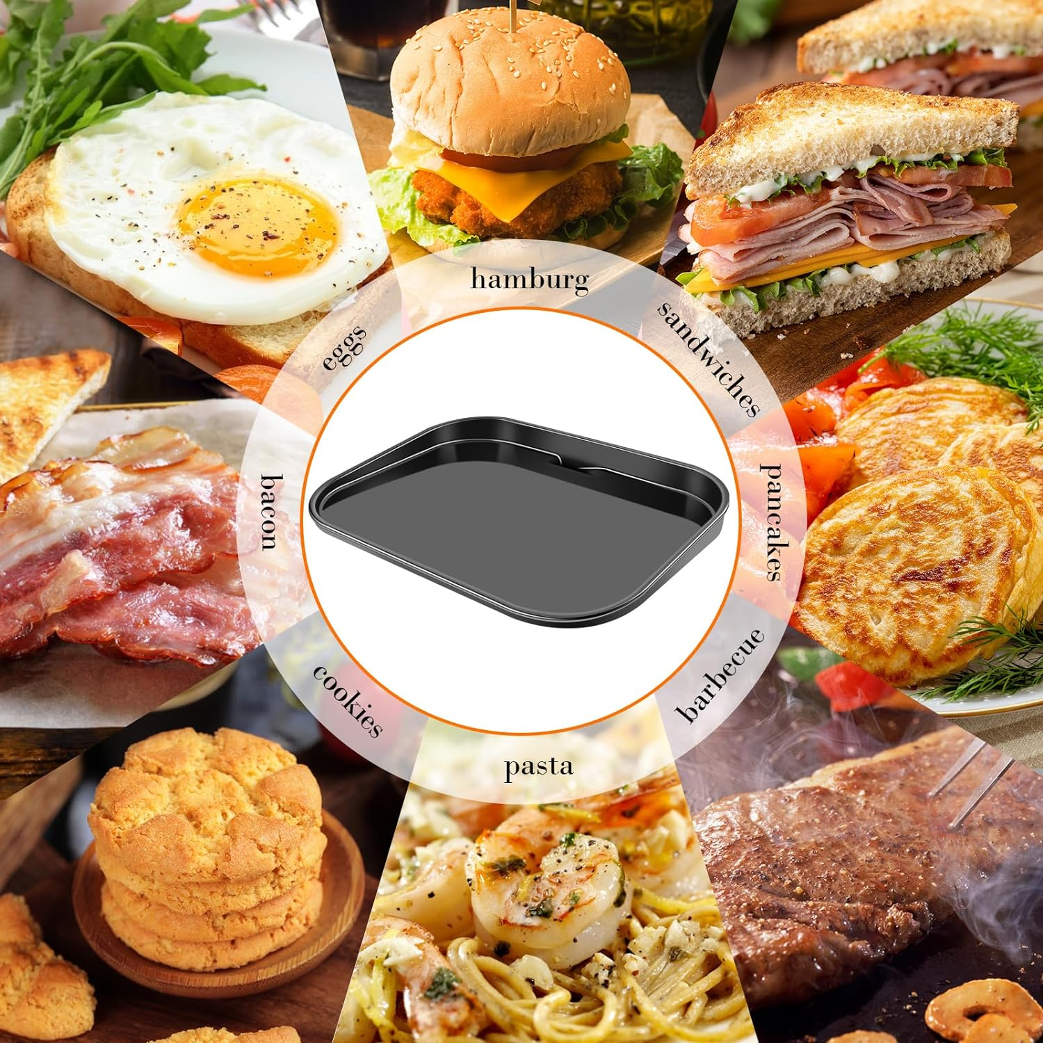 GRILL FORCE Cast Iron Griddle for Ninja Woodfire Grills, Griddle Plate, OG700 Series, Flat Top Griddle Compatible with Ninja Woodfire Outdoor Grills OG701, Ceramic Coating, Easy to Clean, Insert image number 6