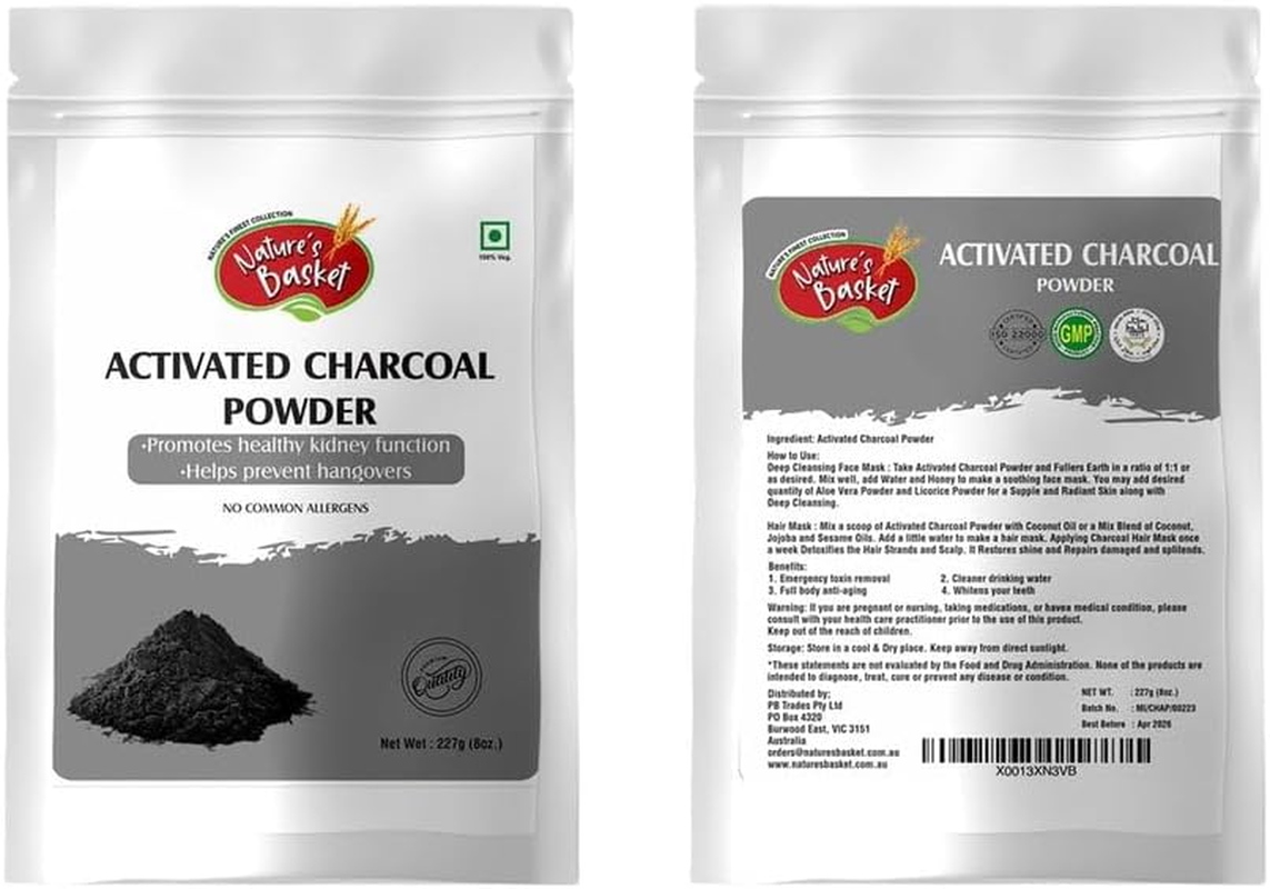 Nature'S Basket Activated Charcoal Powder - 227 Grams image number 1