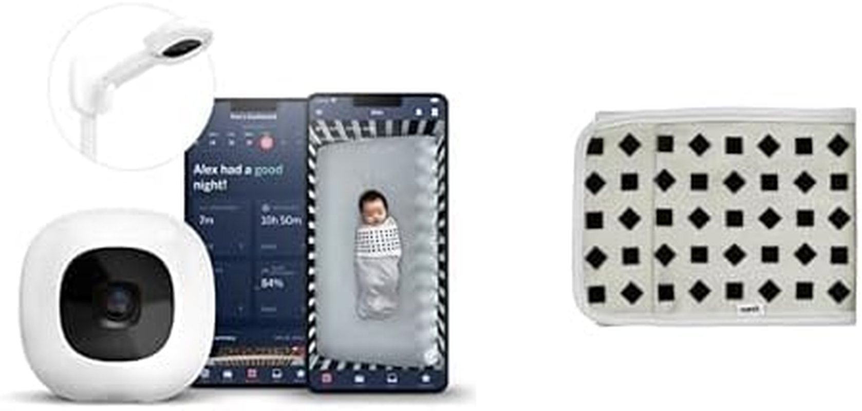 Nanit Pro Baby Monitor & Wall Mount + Breathing Wear Band (Small)