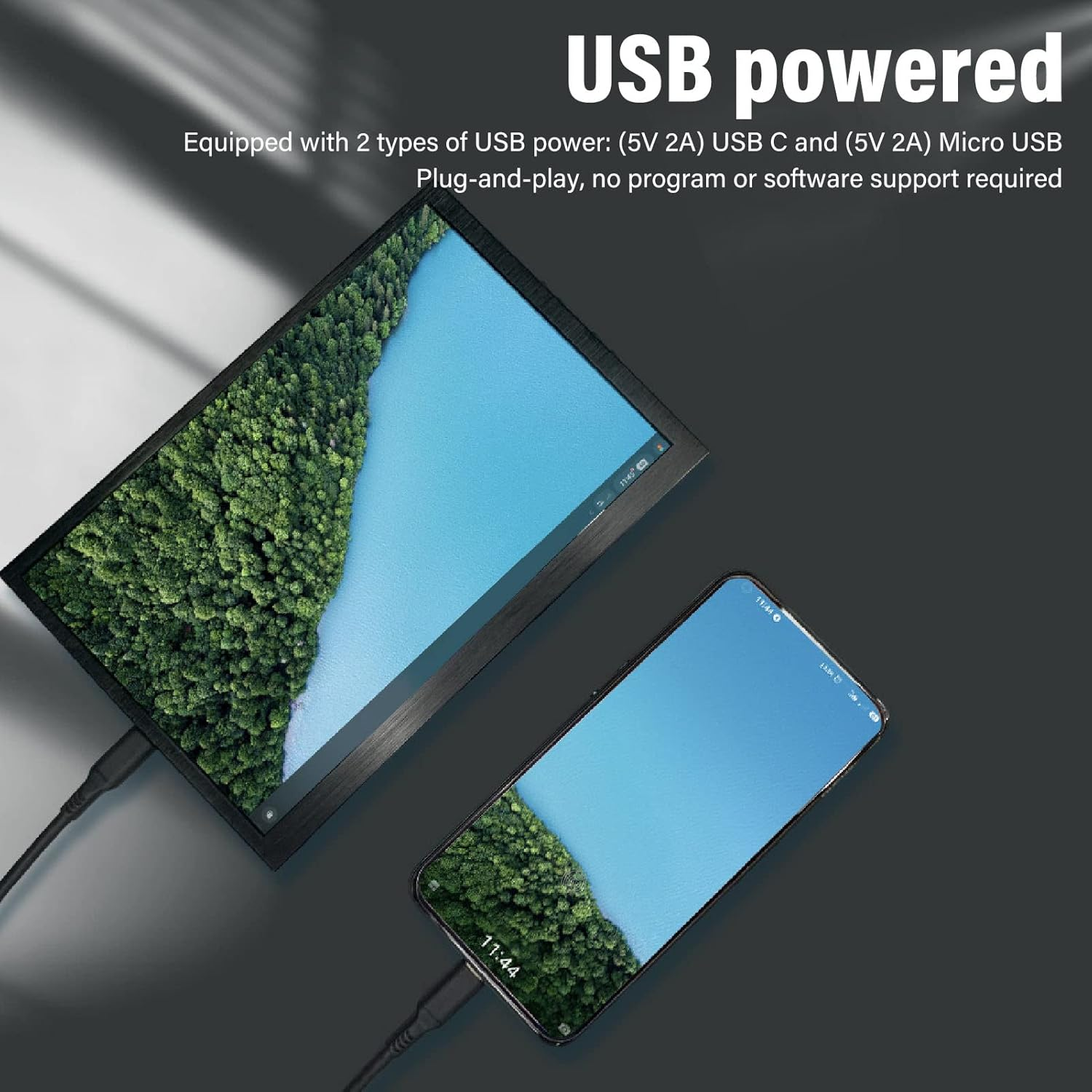 8.9 Inch Portable Touchscreen Monitor, Type-C Gaming Display for Laptop, for Xbox, for Banana Pi, Travel Second Screen image number 1