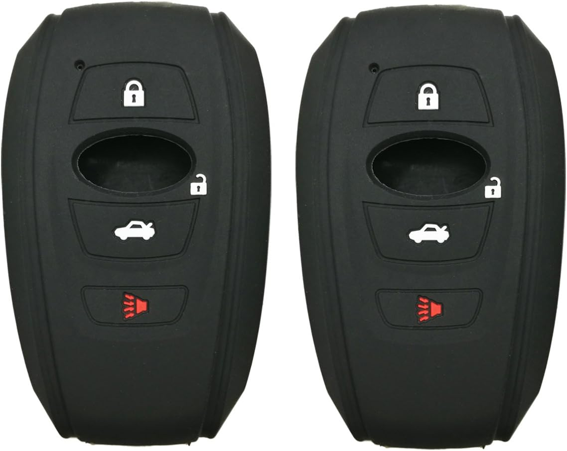 2Pcs Coolbestda 4 Buttons Smart Key Fob Protector Case Cover Keyless Entry Shell for Subaru BRZ 2015-2022 Legacy 2020 2021 2022 2023 Outback Ascent Crosstrek Forester WRX