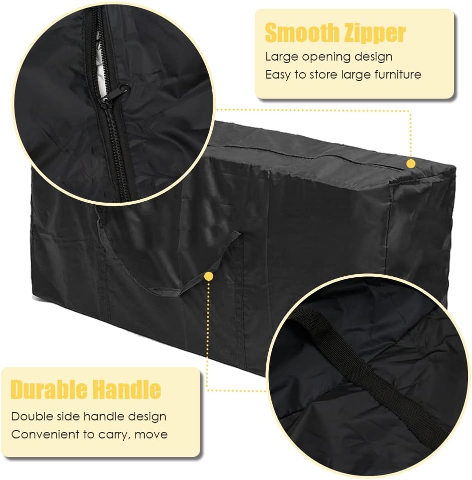 Gicov Patio Cushion Storage Bag Waterproof Extra Large Outdoor Furniture Bag Christmas Tree Storage Bag with Zipper and Handle Indoor Home Multi-Function Organizer (122X39X55Cm) image number 1