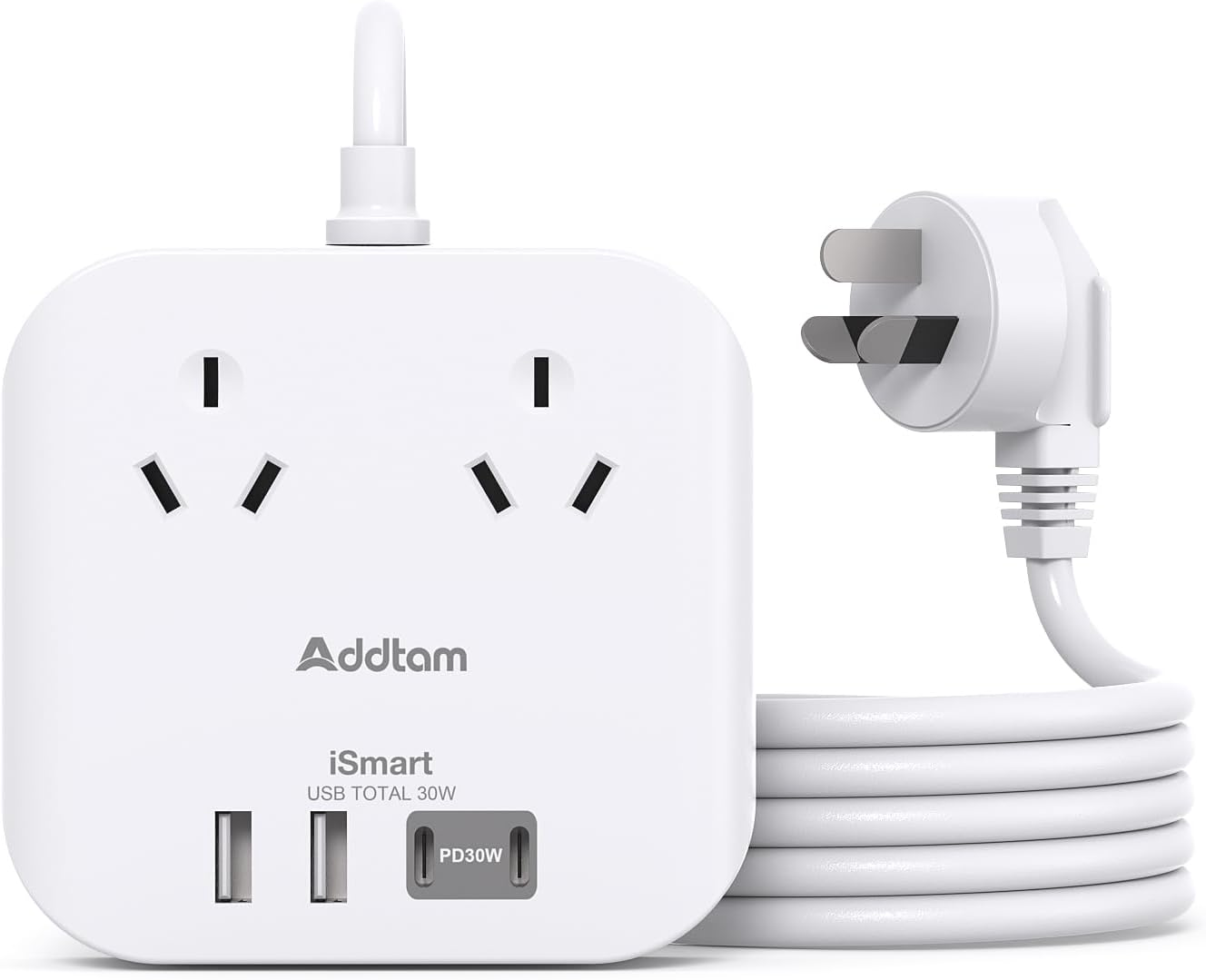 PD30W Travel Power Board, Powerboard with 2 Outlets 4 USB Ports(2 USB C), Cruise Approved Power Strip with 1.5M Extension Cord, Charging Station Travel Essentials Accessories Home Office Desk image number 5