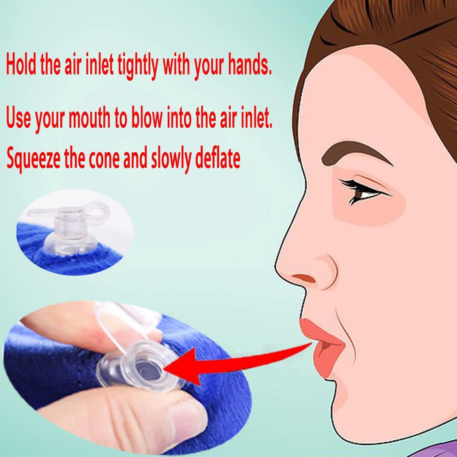 Soft Dog Cone for Large, Medium, Small Dogs and Cats - Inflatable Neck Donut Collar, E-Collar Alternative for Post-Surgery Recovery (S, Blue) image number 5