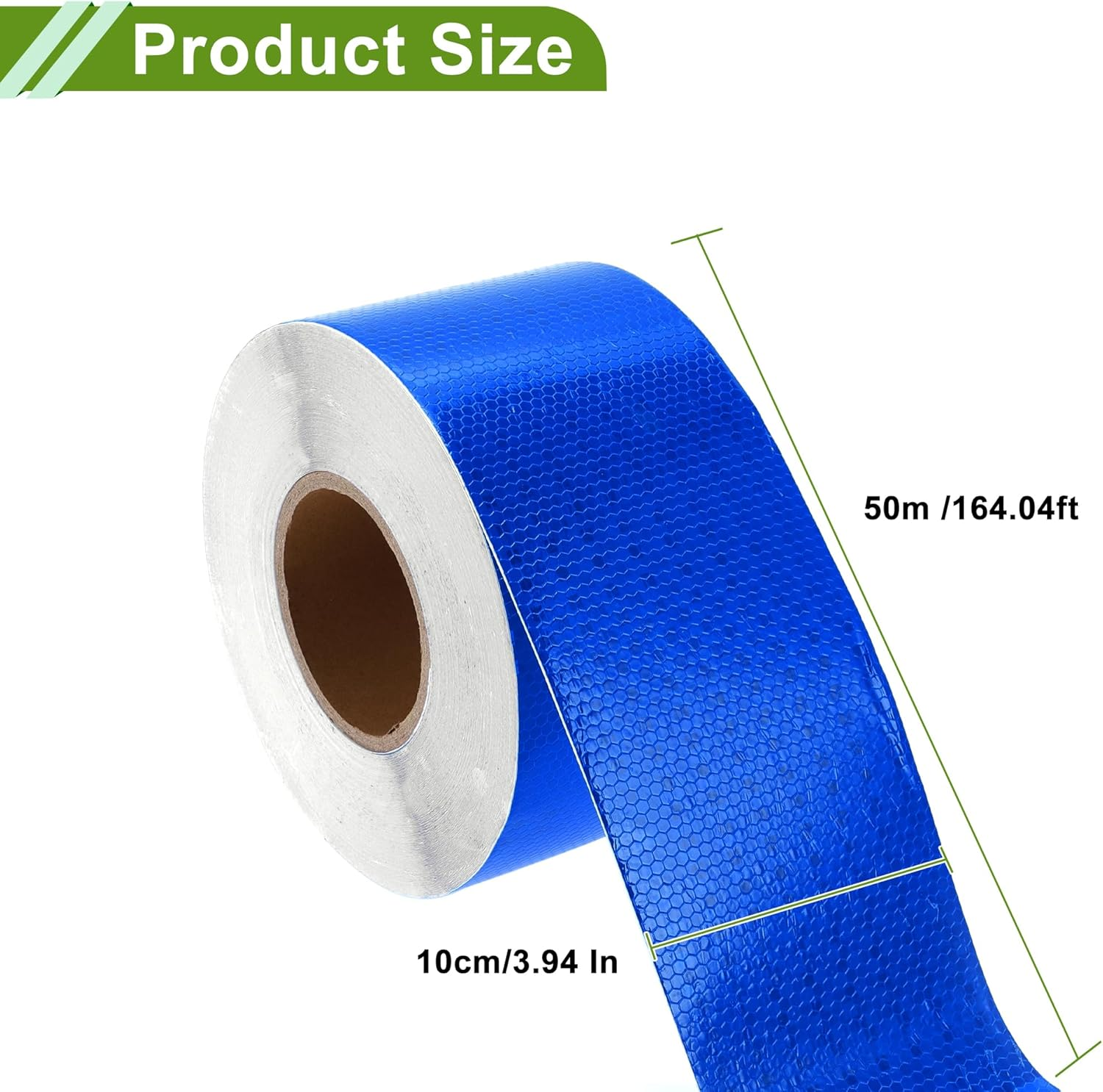 X AUTOHAUX Universal 164.04Ft X 3.94In Air-Release Adhesive Pinstripe Tape Reflective Automotive Pinstriping Tape PVC Blue image number 3