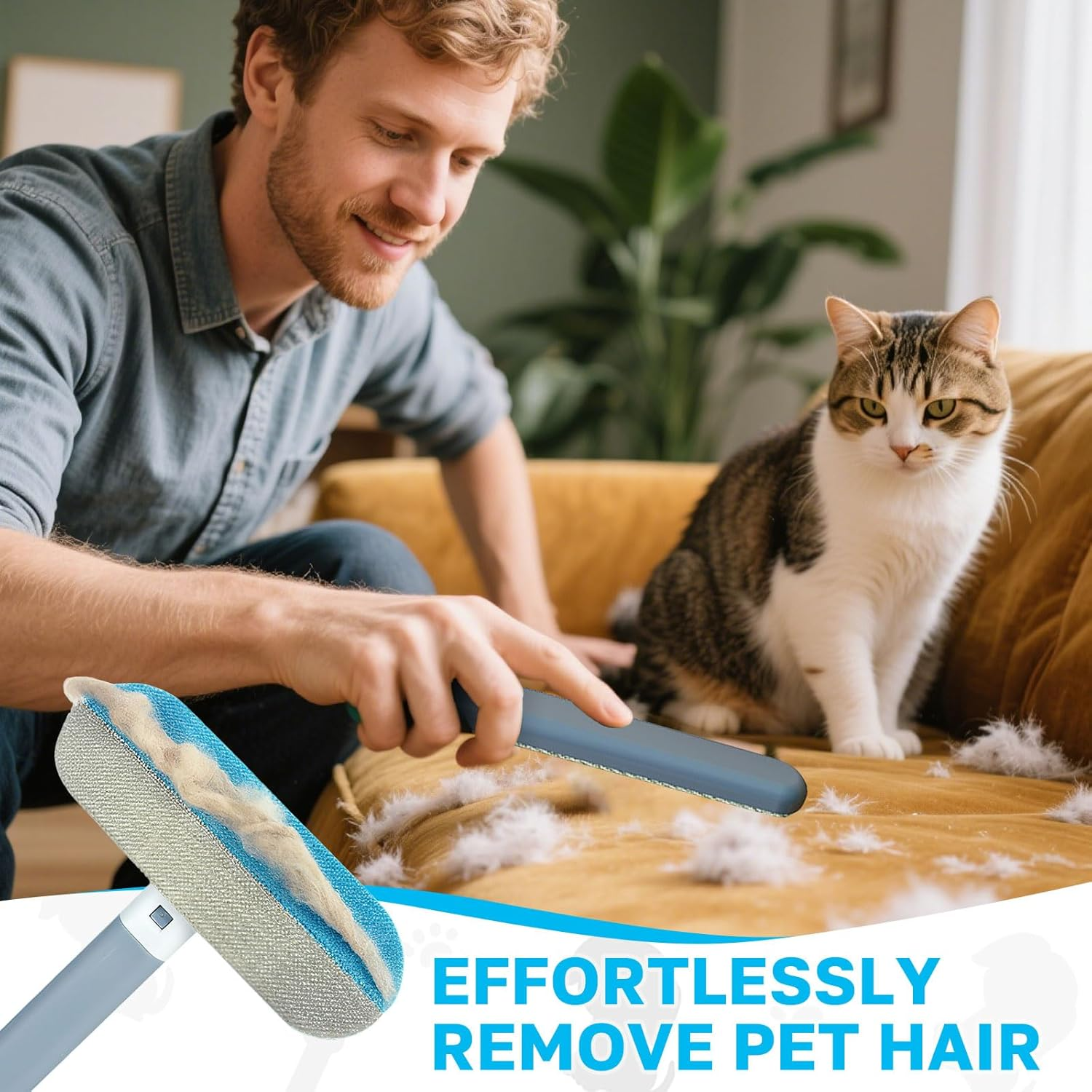 Srup Pet Hair Remover, Multifunction Long Handle, 3-In-1 Pet Hair Remover, Pet Hair Remover, Dog Clothes Brush, Double Use Pet Hair Remover Brush, Lint Brush, Pet Hair image number 5