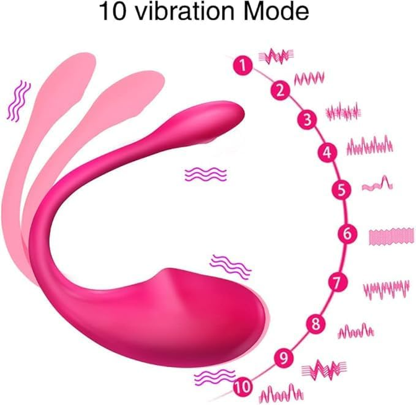 Wearable Panty G-Spot Vibrator Dildo with APP Control Adult Sex Toys with 10 Vibrations for Women, Rechargeable Clit Vaginal Stimulator Anal Nipples Massager for Solo or Couple Fun (Pink)