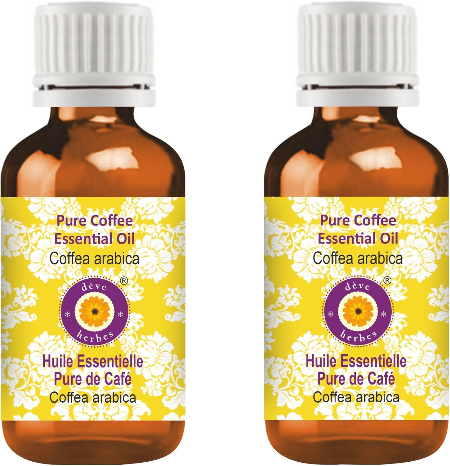 Deve Herbes Pure Coffee Essential Oil (Coffea Arabica) Natural Therapeutic Grade Steam Distilled (Pack of Two) 100Ml X 2 (6.76 Oz) image number 6