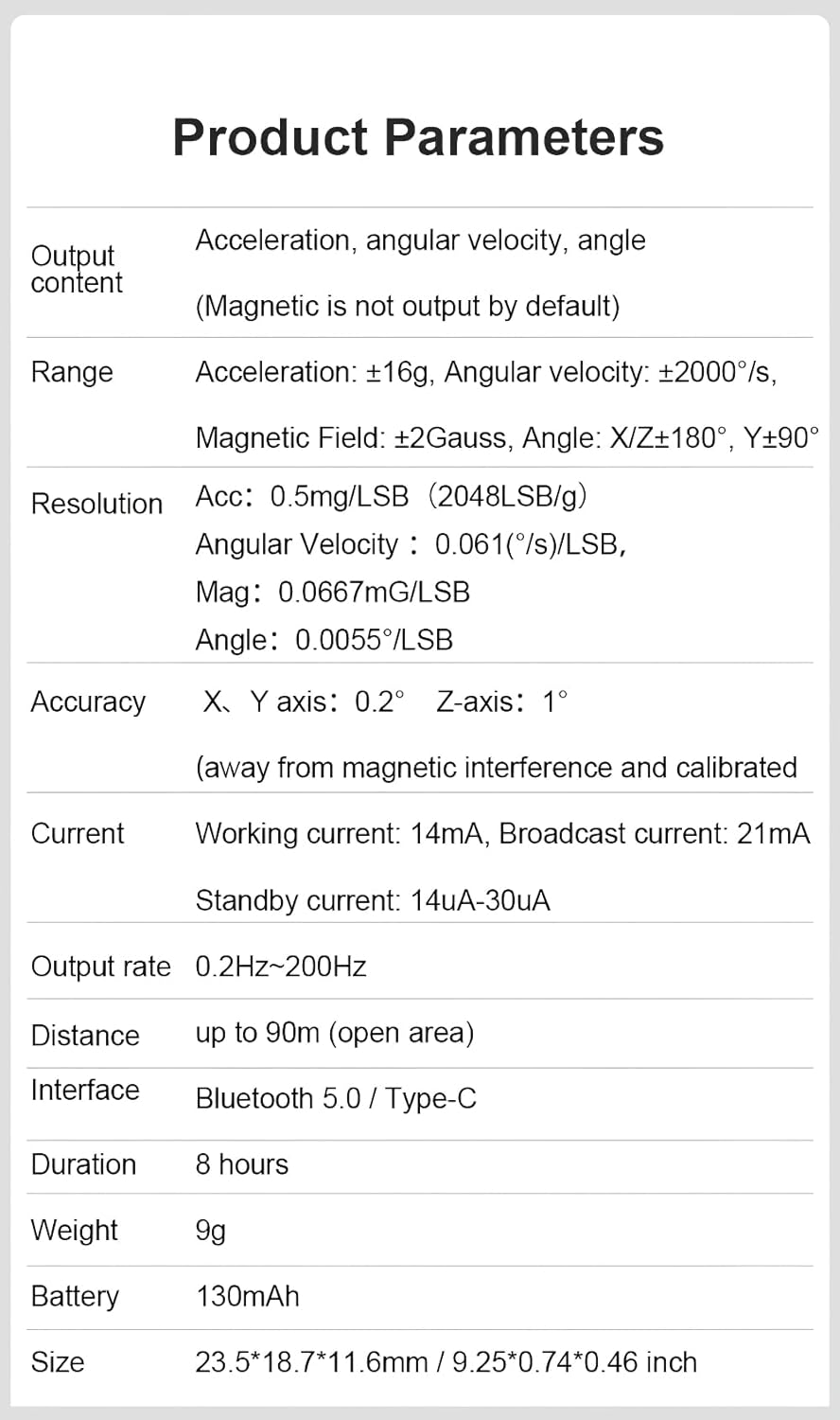 [Bluetooth 5.0 Accelerometer+Inclinometer] Witmotion WT9011DCL Bluetooth 5.0 Accelerometer Gyroscope Angle Sensor Electronic Compass Magnetometer Inclinometer&hellip; image number 4