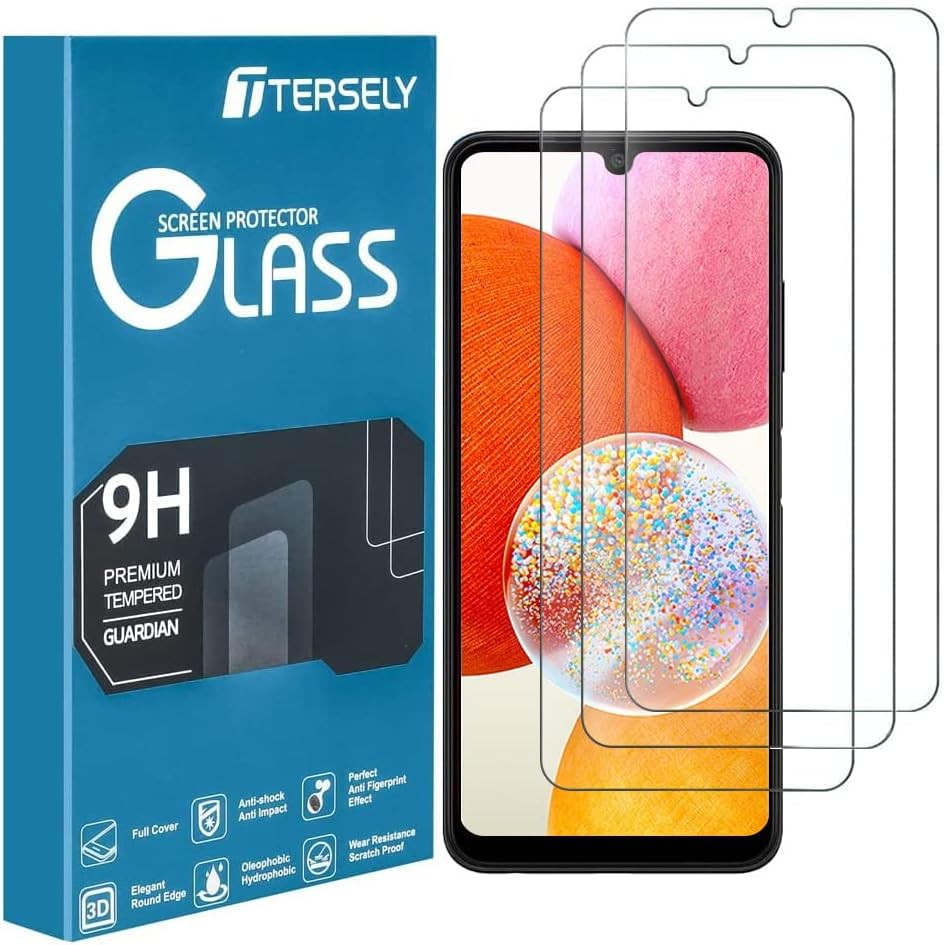 [3-Pack] T Tersely 9H Tempered Glass Screen Protector for Samsung Galaxy A14 4G/5G, Case Friendly, Ultra-Clear, Shatterproof Anti-Scratch Film Screen Protector image number 4