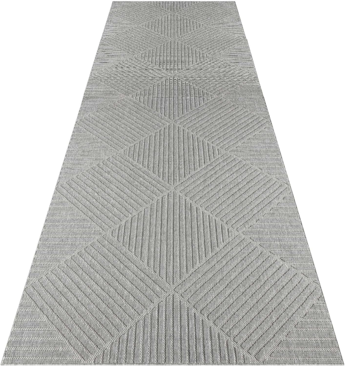 La'Grace Home LGH80300350GRE Alpha Outdoor Rug, Grey, 80 X 300 Cm Size