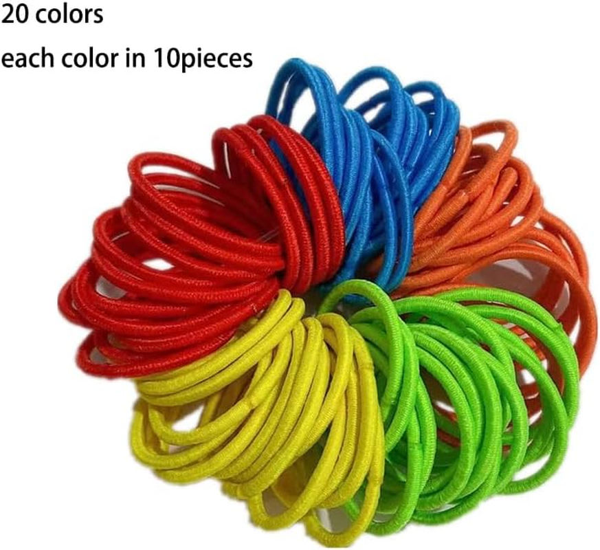 200Pcs Baby Hair Ties for Thin Hair Ponytail Holder for Newborn Girls, Toddler Rubber Bands for Hair Multicolor image number 2