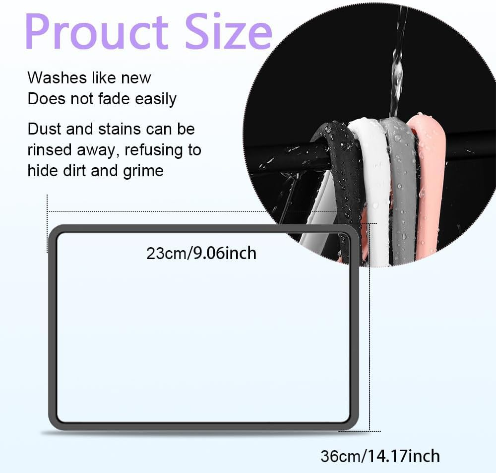 VINBY Screen Protector Frame for Model 3 / Y 2024 2023 2022 2021 2020 2019 Center Console Accessories Decor Protection Screen Shatter Proof Cover Soft Silicone Edges (Black) image number 5