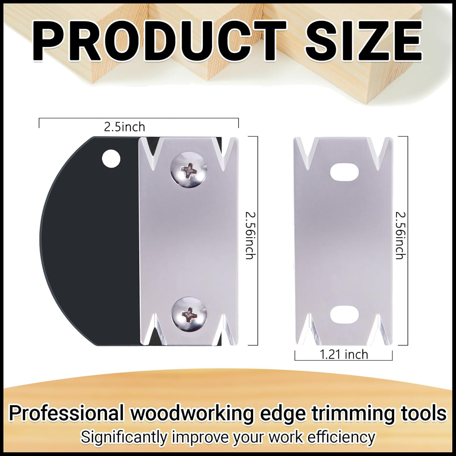 Feabolee Edge Banding Trimmer & Cutter - 2025 Upgraded, Stainless Steel & Plastic, Includes Hanging Strap, for Wood|Pvc|Abs|Veneer image number 6