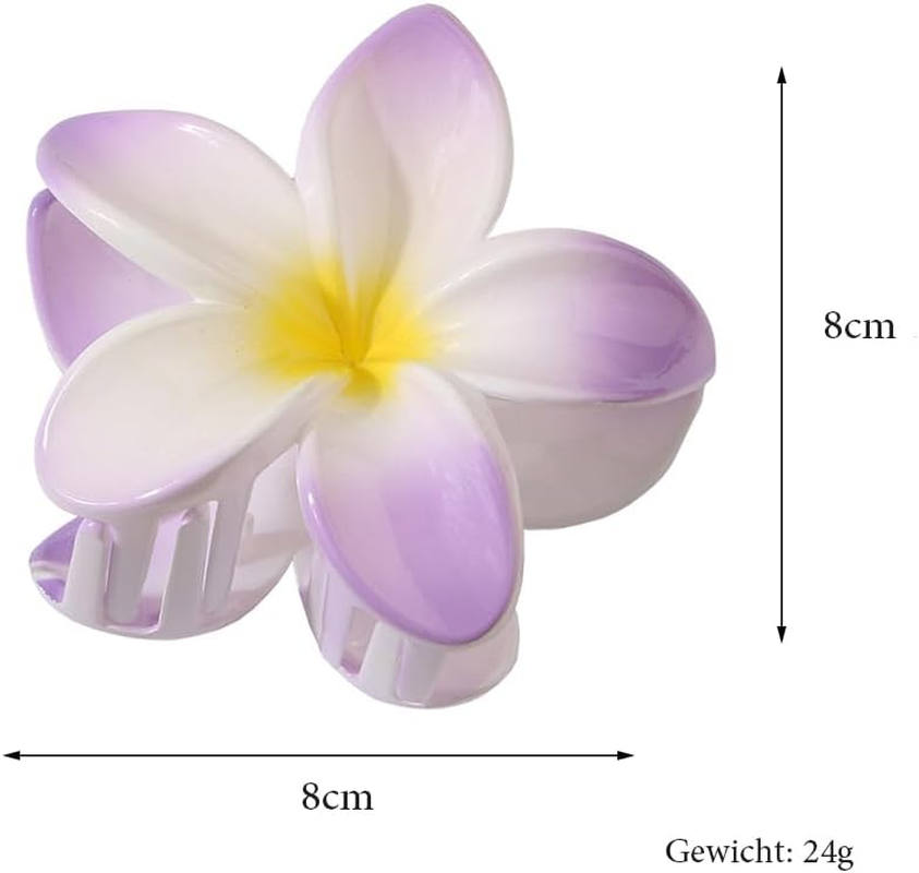 ZSPERKLA Pack of 6 Flower Hair Clips Large Hair Clips Non-Slip Acrylic Hair Clips Hair Accessories for Girls Women image number 5