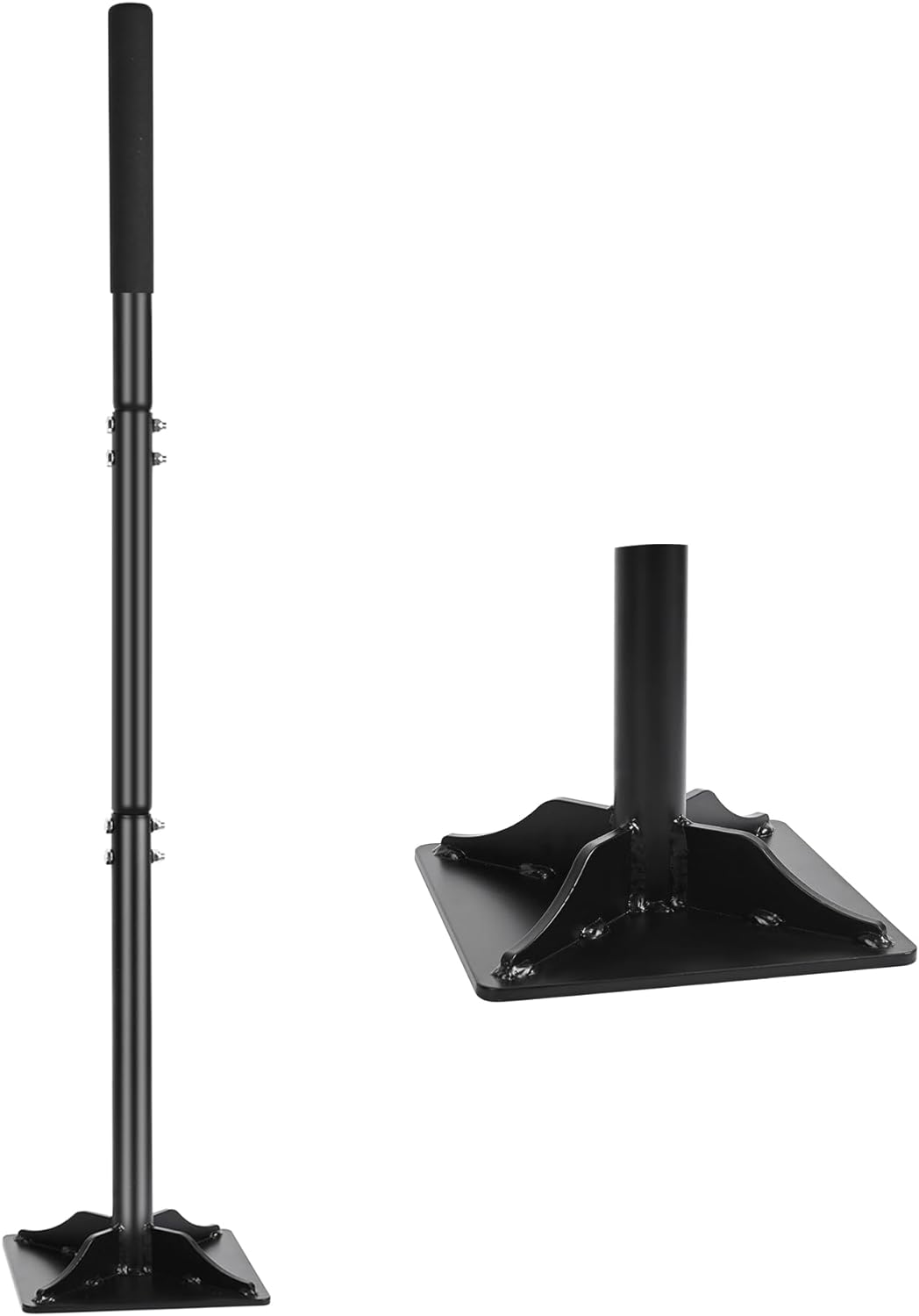 Tamper with 44 Inch Handle, Sturdy Heavy Duty Carbon Steel Soil Tamper Tool, Height Adjustable Leveling Tamper, Tamper for Installing Pavers and Repairing Asphalt Roads image number 2