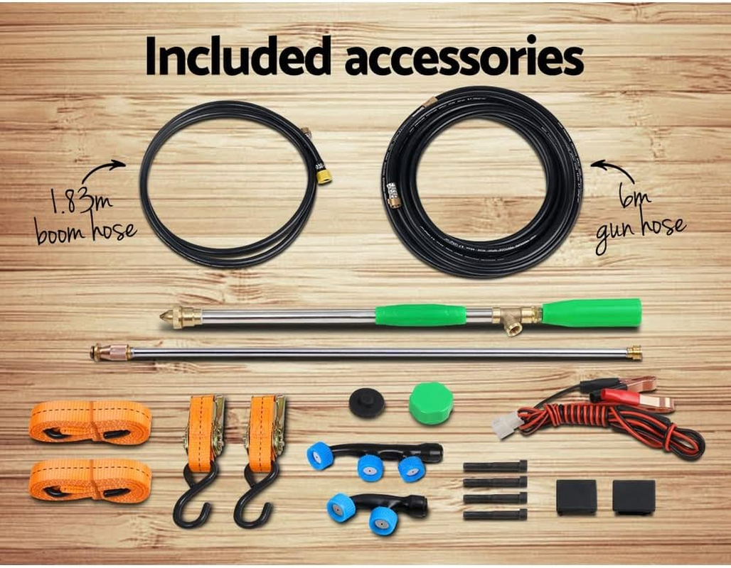 Giantz Weed Sprayer 100L Garden Weeds Killer Spot Sprayers Pump Pressure Lawn Plants Mist Boom Spray Tank, Farm Agricultural Equipment, 100PSI Diaphragm Pumps with 5M 8 Nozzles and 6M Hose image number 1