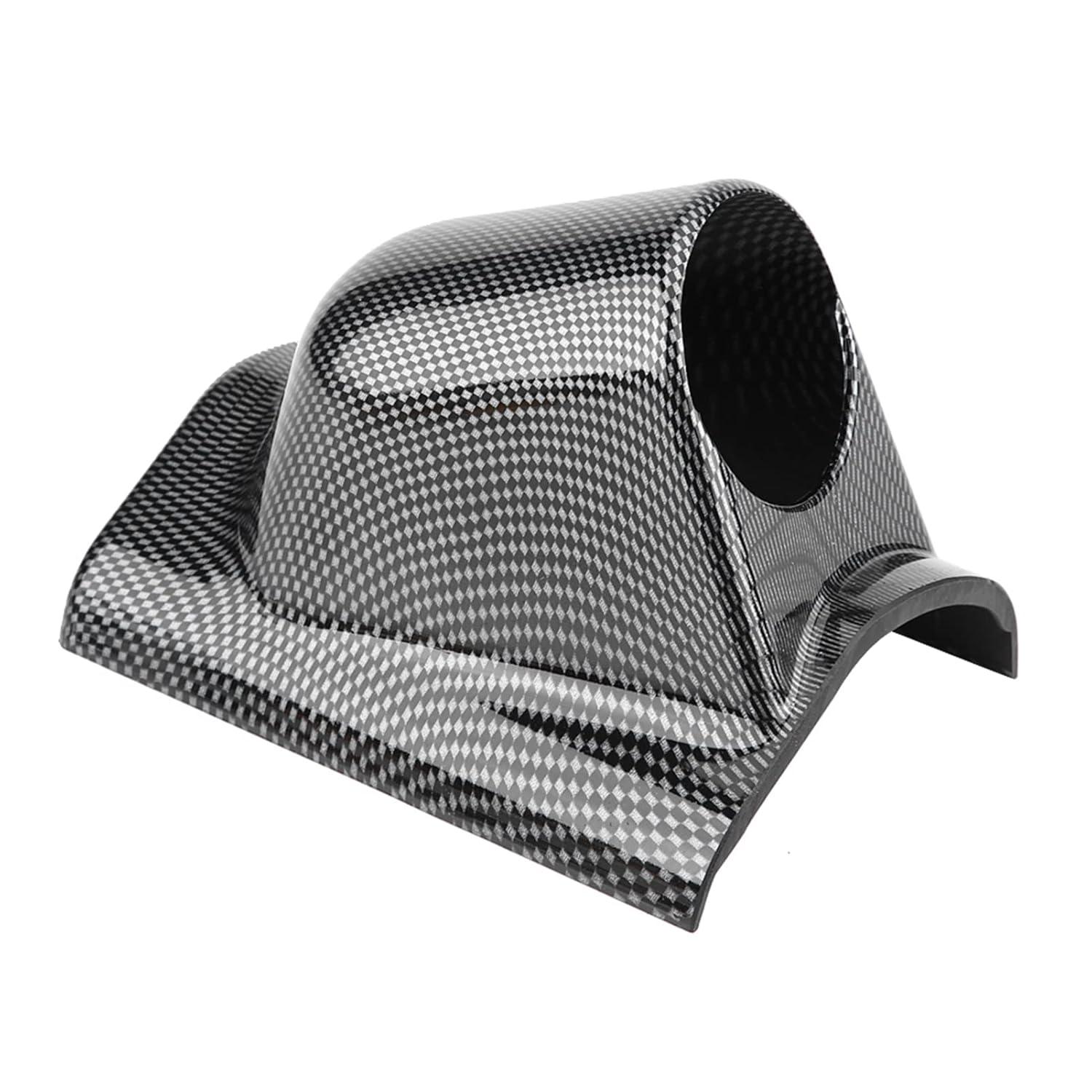 Universal Heavy Duty Racing Sport Meter Gauge Pillar Mount Pod Holder Bracket Gauge Holder for Auto Trucks Boats Motorcycles Carbon Fiber (Single Hole)