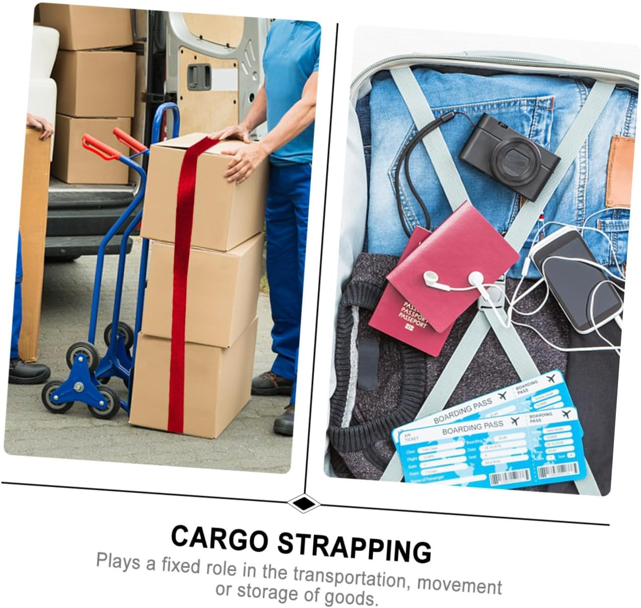 Mipcase 6Pcs Luggage Rack Straps Nylon Lashing Straps for Suitcases Cargo Lashing Belts image number 5